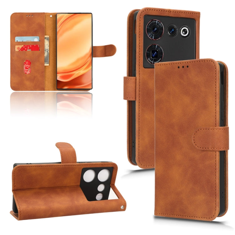 Skin Feel Magnetic Flip Leather Phone Case, For Xiaomi Redmi Note 12 Turbo, For Nokia G22, For OnePlus Nord CE 3, For ZTE nubia Z50 Ultra