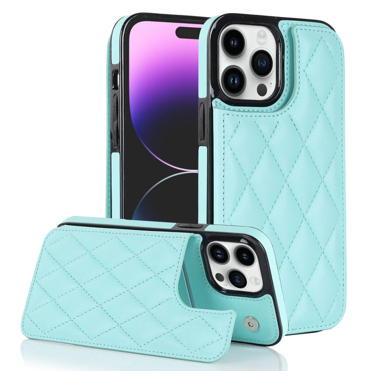 Double Buckle Rhombic PU Leather Phone Case, For iPhone 13 Pro, For iPhone 13 Pro Max, For iPhone 12, For iPhone 12 mini, For iPhone 12 Pro, For iPhone 12 Pro Max