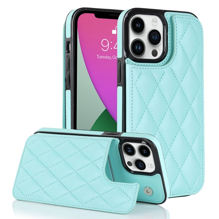 Double Buckle Rhombic PU Leather Phone Case, For iPhone 13 Pro, For iPhone 13 Pro Max, For iPhone 12, For iPhone 12 mini, For iPhone 12 Pro, For iPhone 12 Pro Max