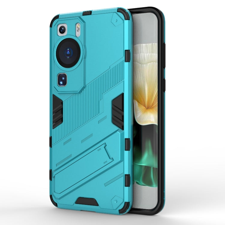 Punk Armor 2 in 1 PC + TPU Shockproof Phone Case with Invisible Holder, For Huawei P60