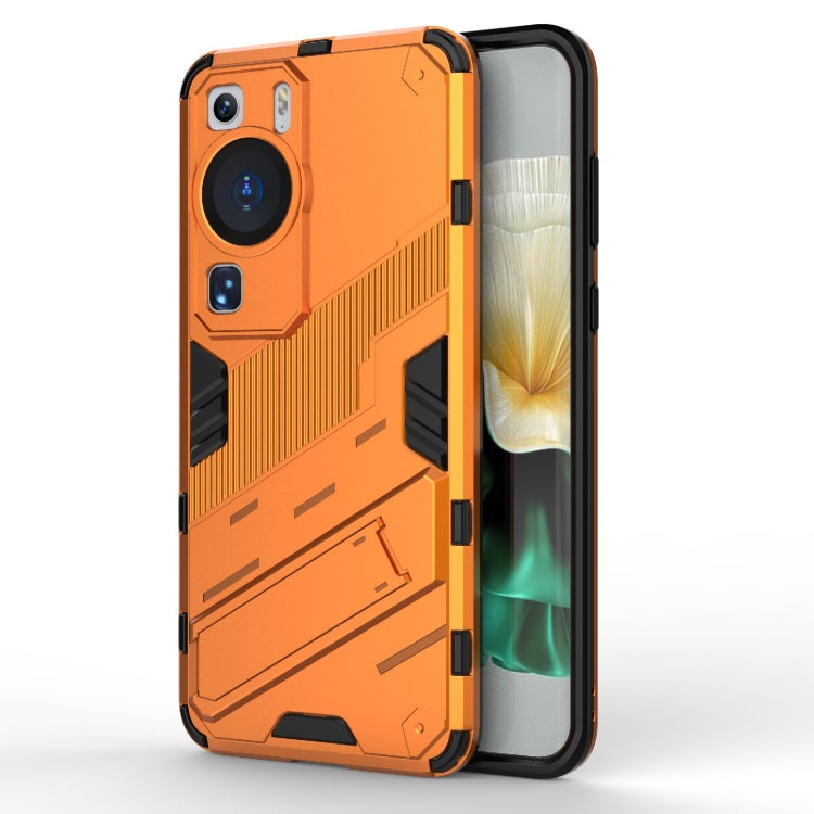 Punk Armor 2 in 1 PC + TPU Shockproof Phone Case with Invisible Holder, For Huawei P60
