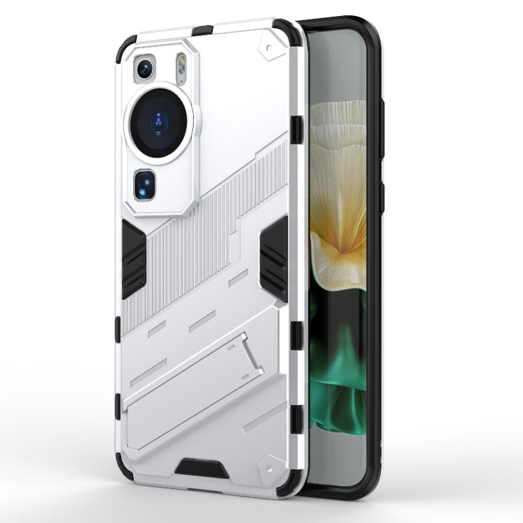 Punk Armor 2 in 1 PC + TPU Shockproof Phone Case with Invisible Holder, For Huawei P60
