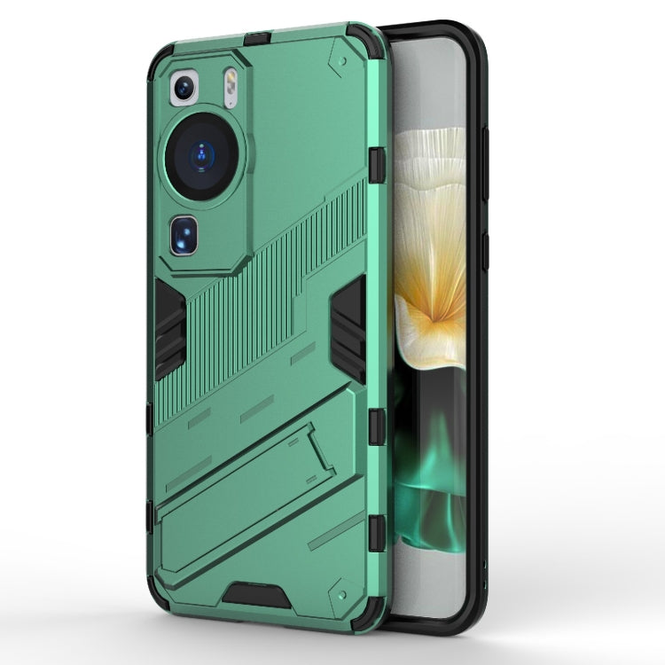 Punk Armor 2 in 1 PC + TPU Shockproof Phone Case with Invisible Holder, For Huawei P60