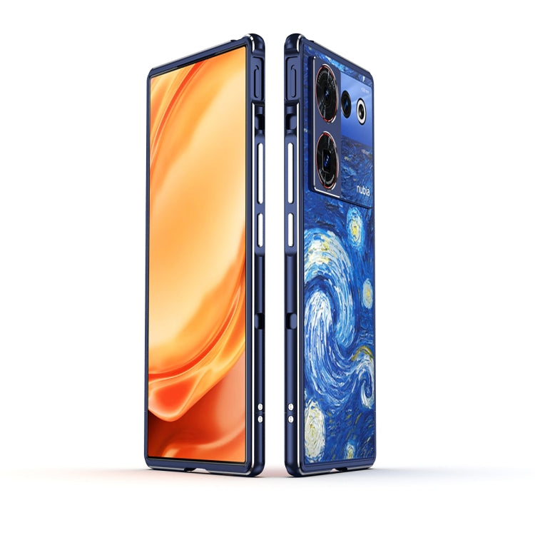 LK Aurora Metal Frame Phone Case with Lens Cover, For ZTE nubia Z50 Ultra