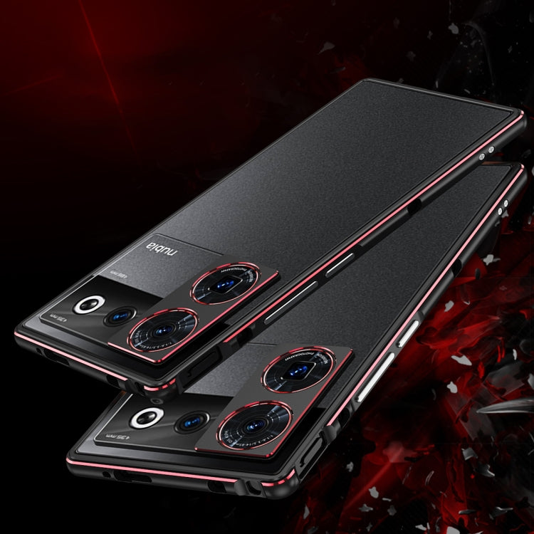 LK Aurora Metal Frame Phone Case with Lens Cover, For ZTE nubia Z50 Ultra