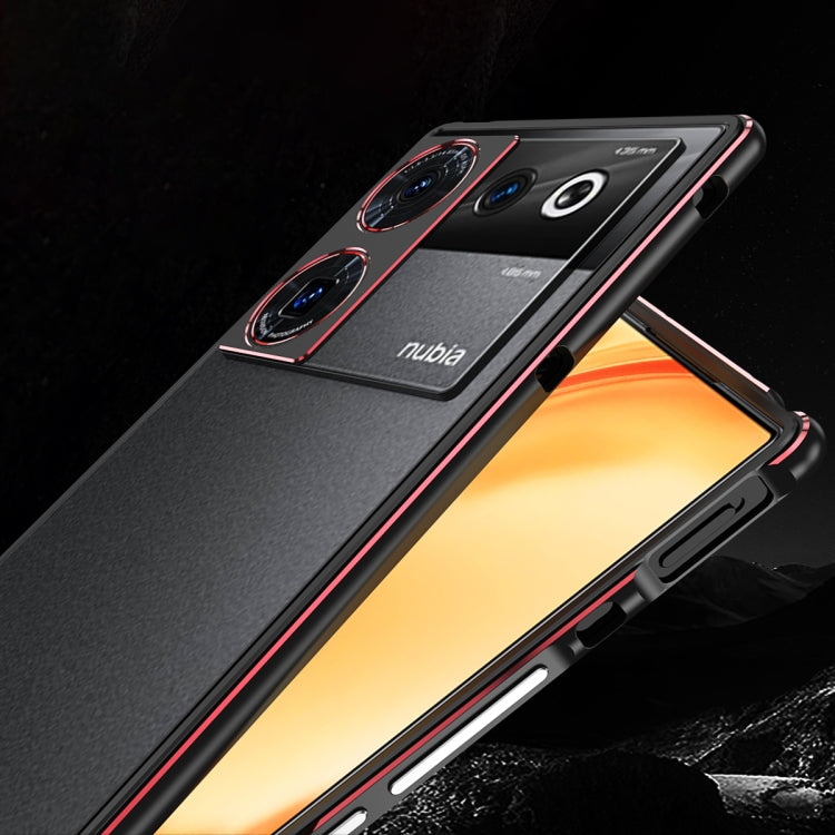 LK Aurora Metal Frame Phone Case with Lens Cover, For ZTE nubia Z50 Ultra