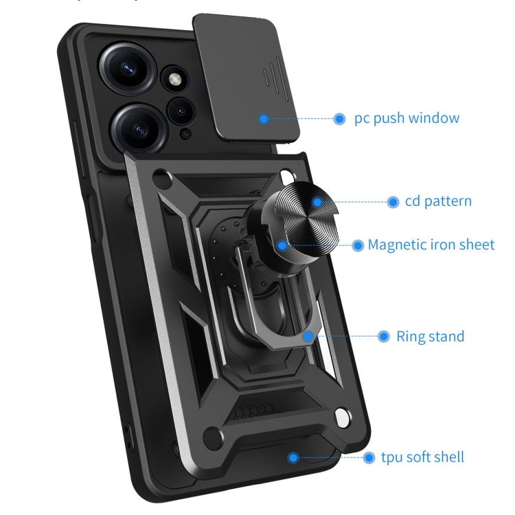 Sliding Camera Cover Design Phone Case, For Infinix Hot 11s NFC, For Xiaomi Redmi Note 12 4G Global