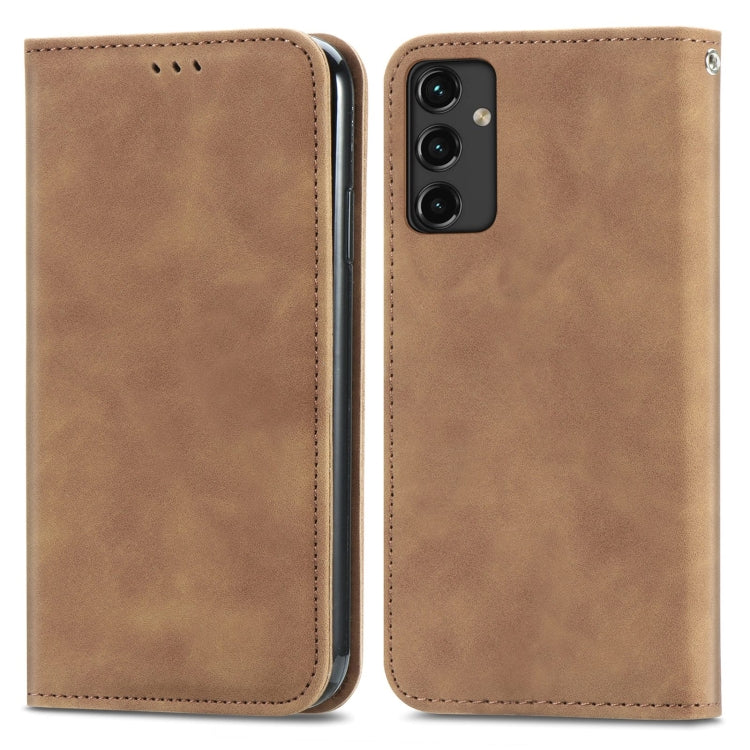 Retro Skin Feel Magnetic Leather Phone Case, For Samsung Galaxy A14 5G, For Samsung Galaxy A54 5G, For Honor Magic5 Lite, For Kyocera Android One S10, For Realme C55, For Xiaomi 13 Lite