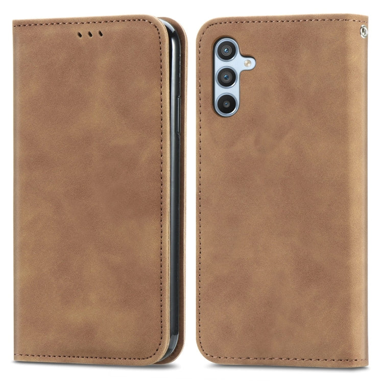 Retro Skin Feel Magnetic Leather Phone Case, For Samsung Galaxy A14 5G, For Samsung Galaxy A54 5G, For Honor Magic5 Lite, For Kyocera Android One S10, For Realme C55, For Xiaomi 13 Lite