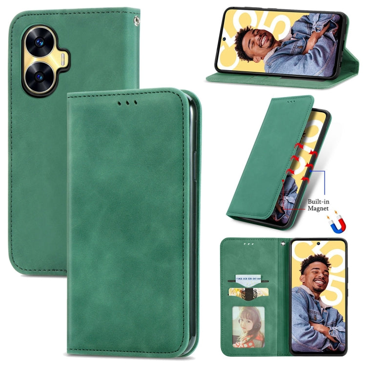 Retro Skin Feel Magnetic Leather Phone Case, For Samsung Galaxy A14 5G, For Samsung Galaxy A54 5G, For Honor Magic5 Lite, For Kyocera Android One S10, For Realme C55, For Xiaomi 13 Lite