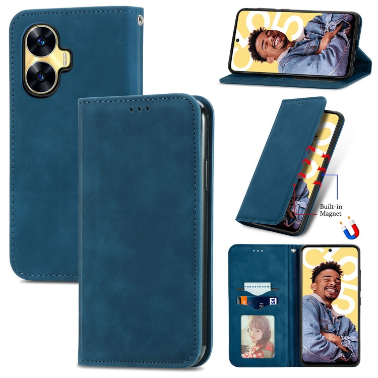 Retro Skin Feel Magnetic Leather Phone Case, For Samsung Galaxy A14 5G, For Samsung Galaxy A54 5G, For Honor Magic5 Lite, For Kyocera Android One S10, For Realme C55, For Xiaomi 13 Lite