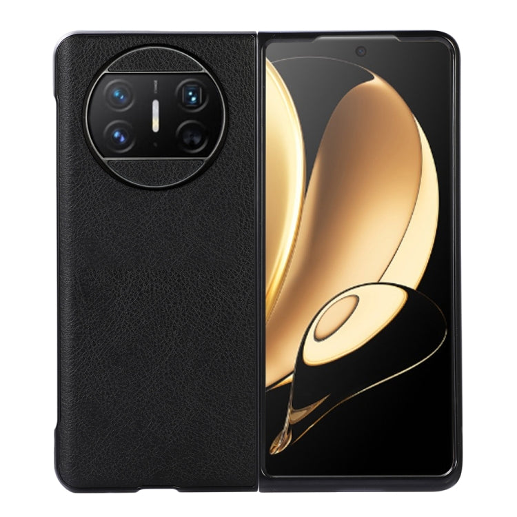 Two-color Litchi Texture PU Phone Case, For Huawei Mate X3