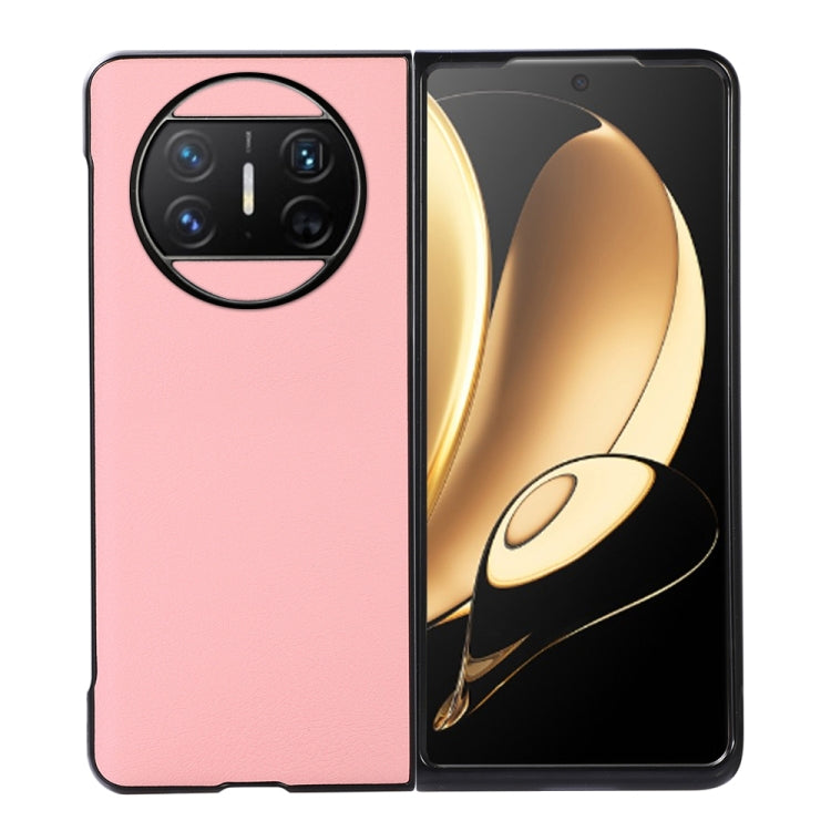 Two-color Litchi Texture PU Phone Case, For Huawei Mate X3