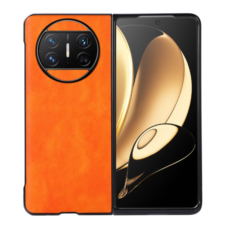 Two-color Litchi Texture PU Phone Case, For Huawei Mate X3