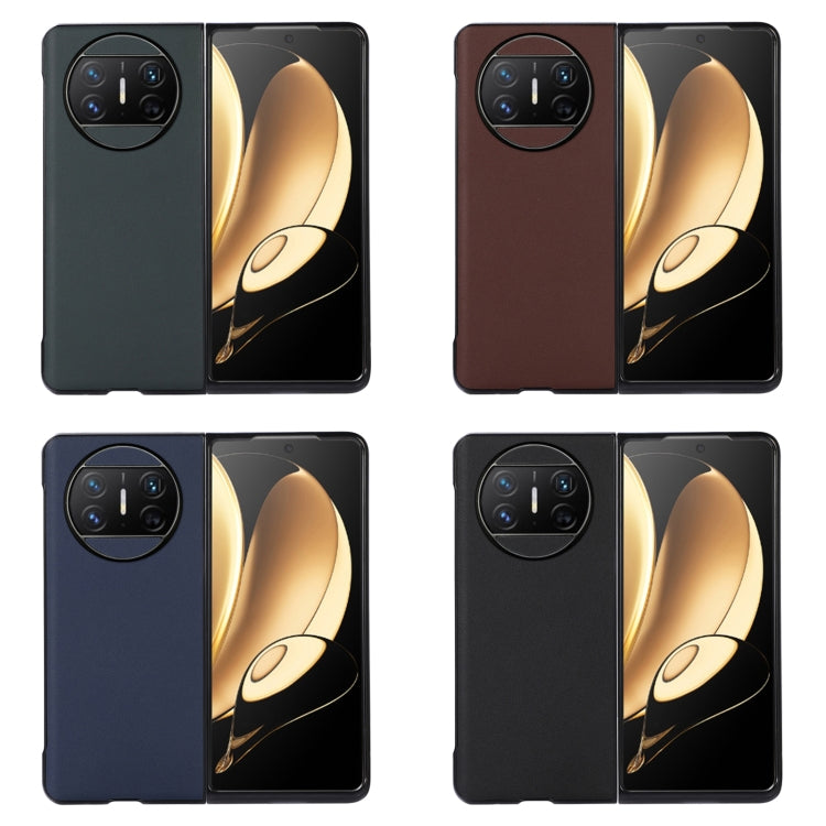 Lambskin Texture Genuine Leather Phone Case, For Huawei Mate X3