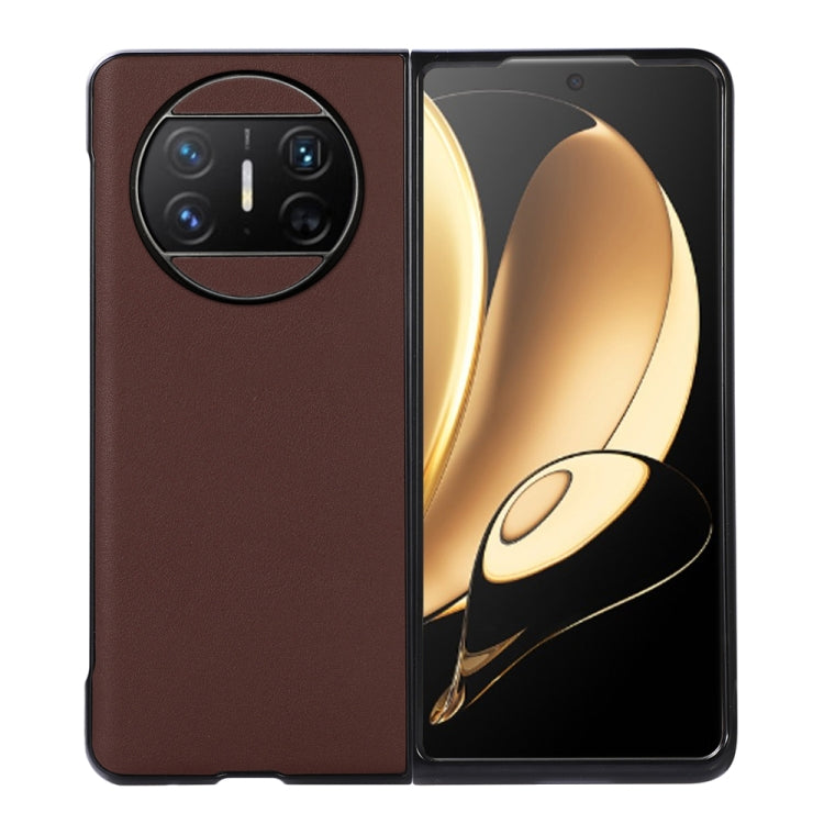 Lambskin Texture Genuine Leather Phone Case, For Huawei Mate X3