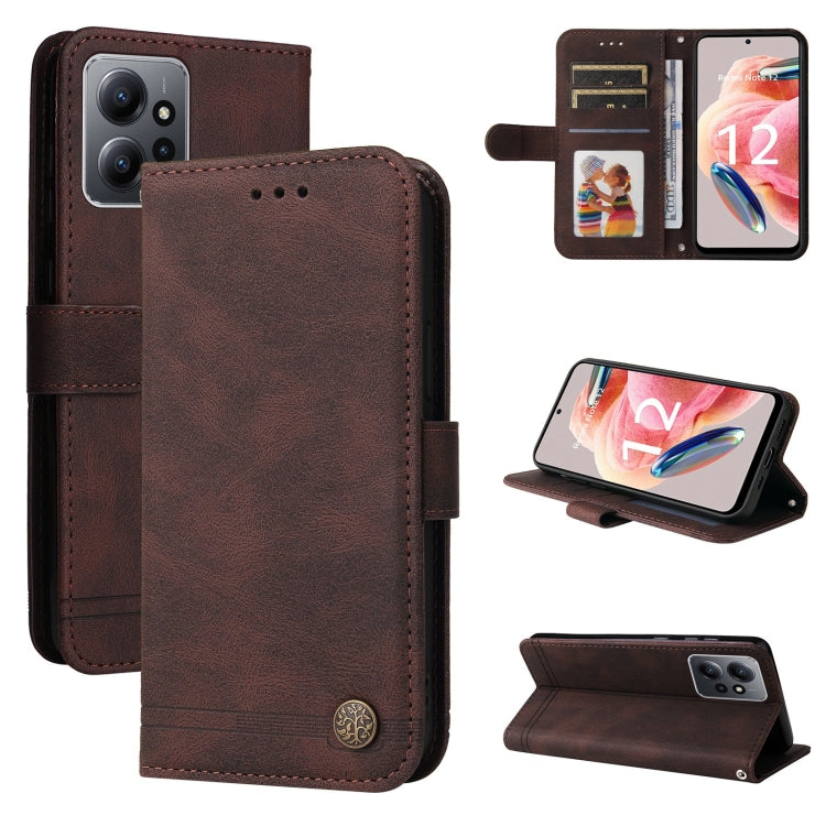 Skin Feel Life Tree Metal Button Leather Phone Case, For Xiaomi Redmi Note 12 4G Global, For Honor Magic5 Pro, For Samsung Galaxy M14 5G
