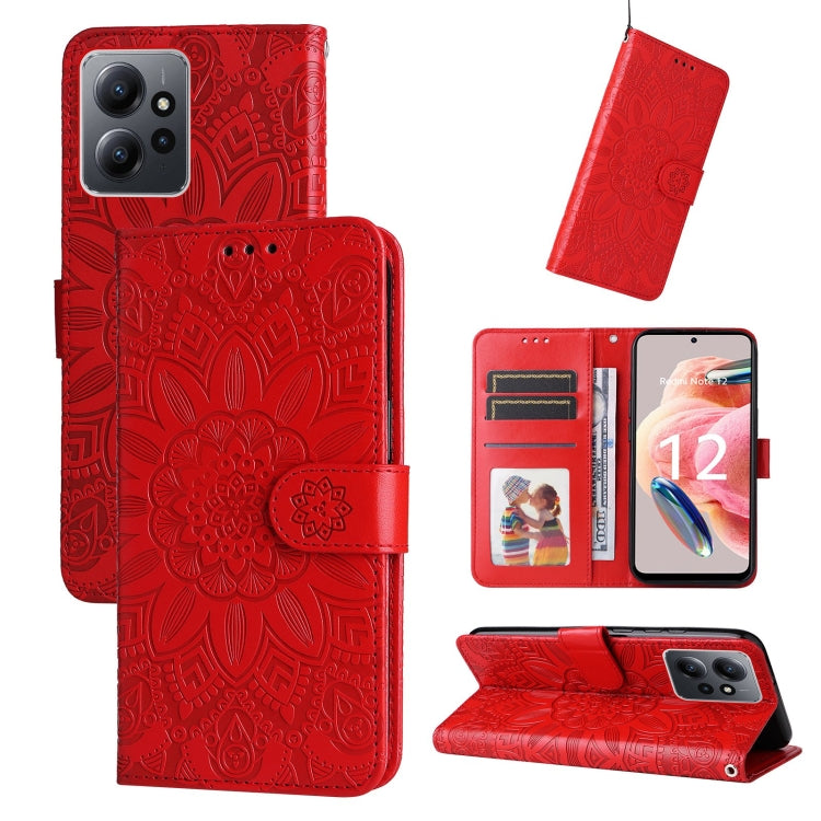 Embossed Sunflower Leather Phone Case, For Xiaomi Redmi Note 12 4G Global, For Honor Magic5 Pro, For Samsung Galaxy M14 5G