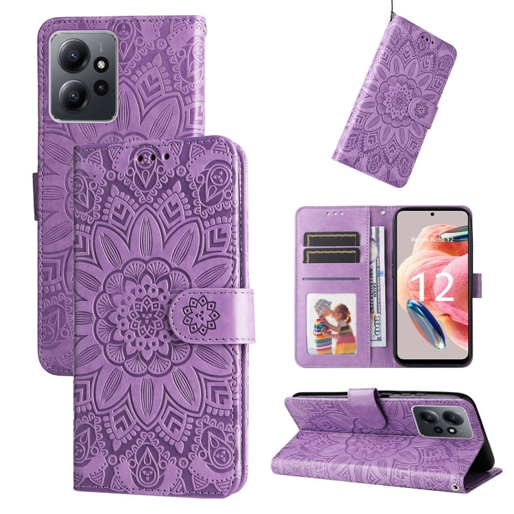 Embossed Sunflower Leather Phone Case, For Xiaomi Redmi Note 12 4G Global, For Honor Magic5 Pro, For Samsung Galaxy M14 5G