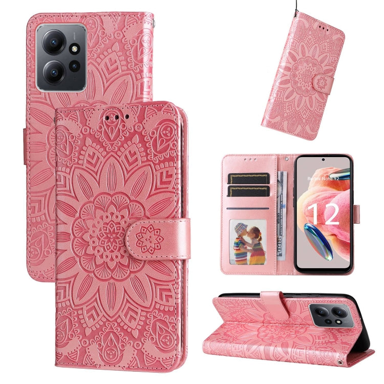 Embossed Sunflower Leather Phone Case, For Xiaomi Redmi Note 12 4G Global, For Honor Magic5 Pro, For Samsung Galaxy M14 5G