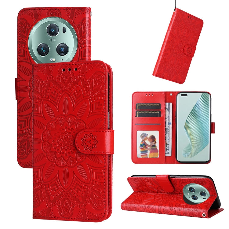 Embossed Sunflower Leather Phone Case, For Xiaomi Redmi Note 12 4G Global, For Honor Magic5 Pro, For Samsung Galaxy M14 5G
