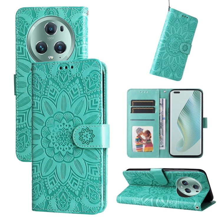 Embossed Sunflower Leather Phone Case, For Xiaomi Redmi Note 12 4G Global, For Honor Magic5 Pro, For Samsung Galaxy M14 5G