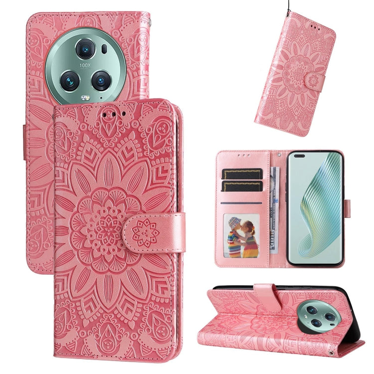 Embossed Sunflower Leather Phone Case, For Xiaomi Redmi Note 12 4G Global, For Honor Magic5 Pro, For Samsung Galaxy M14 5G