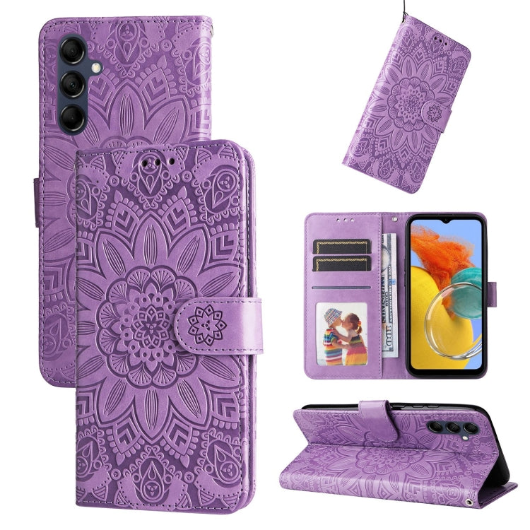 Embossed Sunflower Leather Phone Case, For Xiaomi Redmi Note 12 4G Global, For Honor Magic5 Pro, For Samsung Galaxy M14 5G