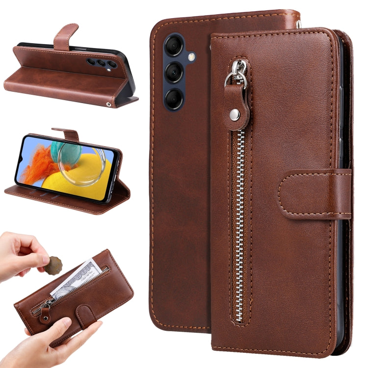 Calf Texture Zipper Leather Phone Case, For Xiaomi Redmi Note 12 4G Global, For Honor Magic5 Pro, For Samsung Galaxy M14 5G
