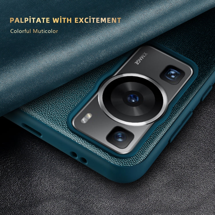 Leather + TPU Frame Shockproof Phone Case, For Huawei P60, For Huawei P60 Pro, For Huawei P60 Art