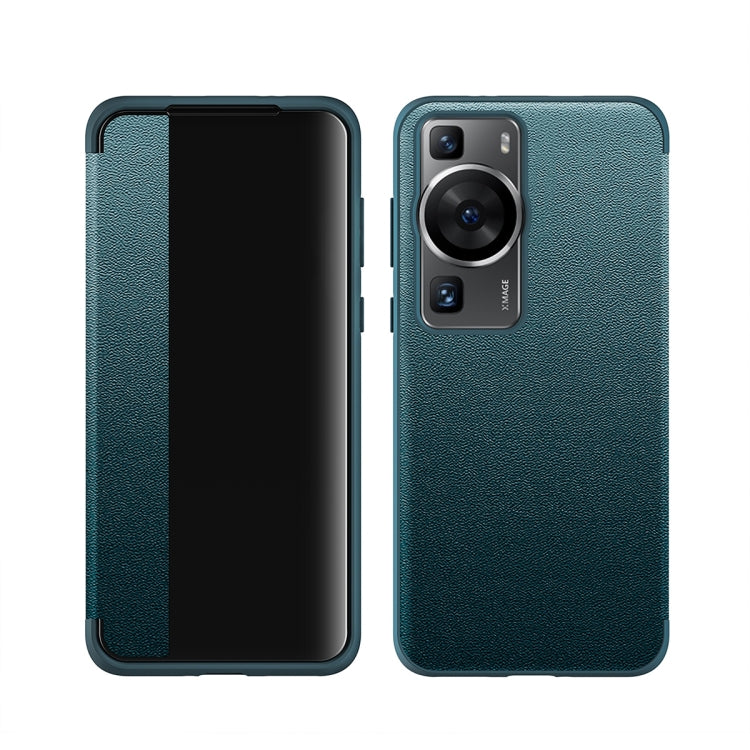 Leather + TPU Frame Shockproof Phone Case, For Huawei P60, For Huawei P60 Pro, For Huawei P60 Art