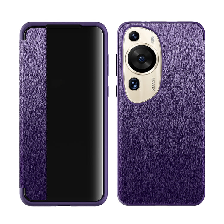 Leather + TPU Frame Shockproof Phone Case, For Huawei P60, For Huawei P60 Pro, For Huawei P60 Art