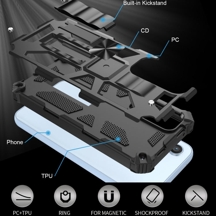 Armor Shockproof TPU + PC Magnetic Protective Phone Case with Holder, For Samsung Galaxy A54 5G