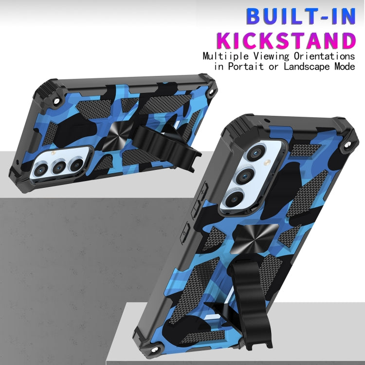 Camouflage Armor Shockproof TPU + PC Magnetic Protective Phone Case with Holder, For Samsung Galaxy A54 5G