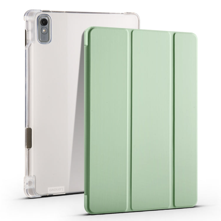 3-fold Clear TPU Leather Tablet Case with Pen Slot, For Lenovo Tab M11 / Xiaoxin Pad 11 2024, For Lenovo Pad Plus 2023 11.5 inch