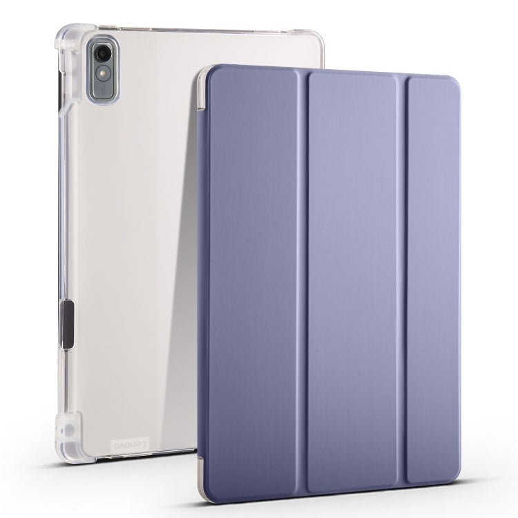 3-fold Clear TPU Leather Tablet Case with Pen Slot, For Lenovo Tab M11 / Xiaoxin Pad 11 2024, For Lenovo Pad Plus 2023 11.5 inch
