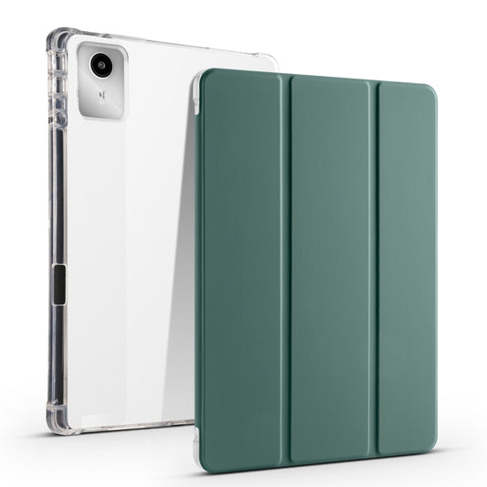 3-fold Clear TPU Leather Tablet Case with Pen Slot, For Lenovo Tab M11 / Xiaoxin Pad 11 2024, For Lenovo Pad Plus 2023 11.5 inch