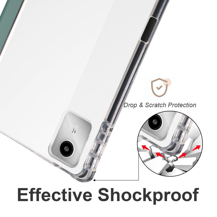 3-fold Clear TPU Leather Tablet Case with Pen Slot, For Lenovo Tab M11 / Xiaoxin Pad 11 2024, For Lenovo Pad Plus 2023 11.5 inch