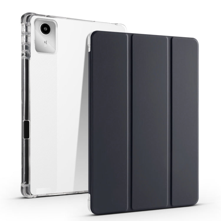 3-fold Clear TPU Leather Tablet Case with Pen Slot, For Lenovo Tab M11 / Xiaoxin Pad 11 2024, For Lenovo Pad Plus 2023 11.5 inch