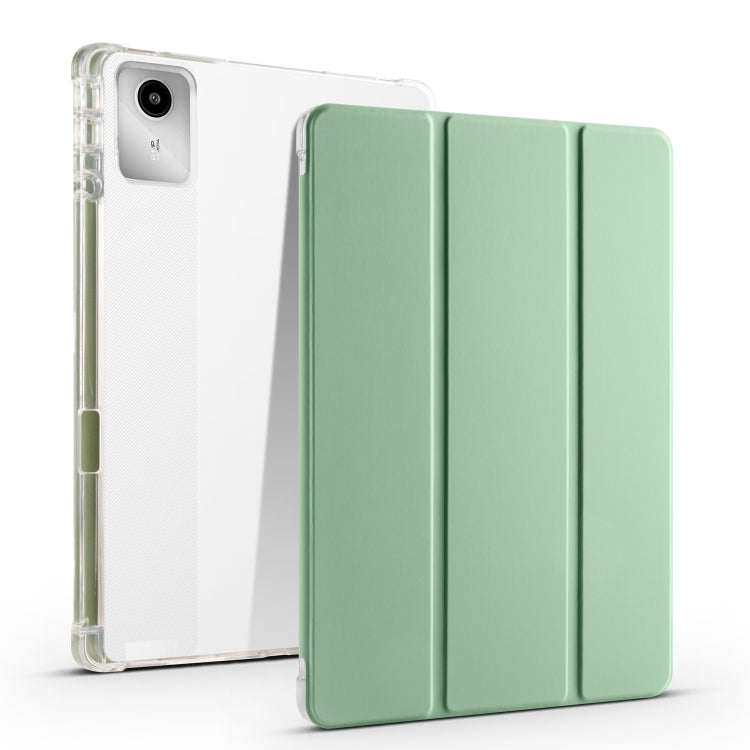 3-fold Clear TPU Leather Tablet Case with Pen Slot, For Lenovo Tab M11 / Xiaoxin Pad 11 2024, For Lenovo Pad Plus 2023 11.5 inch
