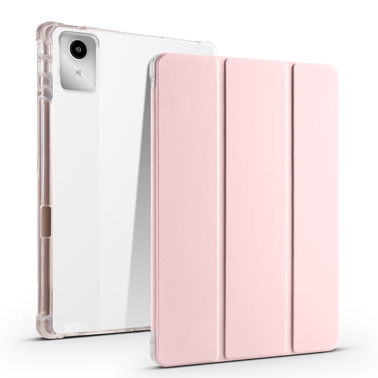 3-fold Clear TPU Leather Tablet Case with Pen Slot, For Lenovo Tab M11 / Xiaoxin Pad 11 2024, For Lenovo Pad Plus 2023 11.5 inch