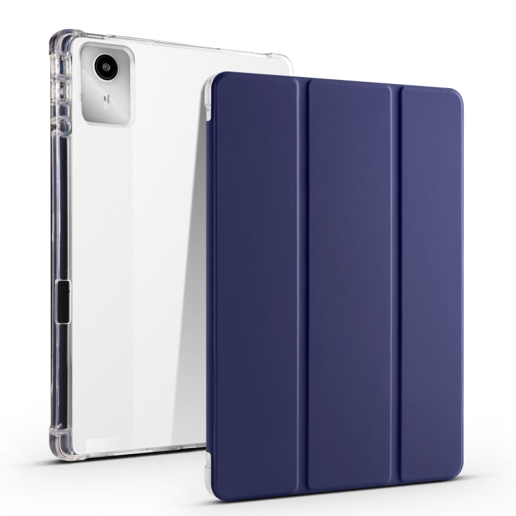 3-fold Clear TPU Leather Tablet Case with Pen Slot, For Lenovo Tab M11 / Xiaoxin Pad 11 2024, For Lenovo Pad Plus 2023 11.5 inch