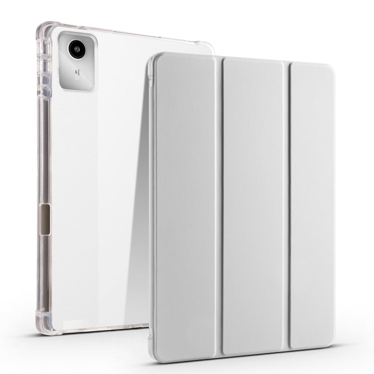 3-fold Clear TPU Leather Tablet Case with Pen Slot, For Lenovo Tab M11 / Xiaoxin Pad 11 2024, For Lenovo Pad Plus 2023 11.5 inch