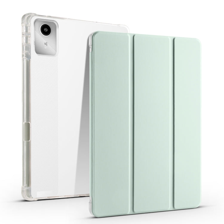 3-fold Clear TPU Leather Tablet Case with Pen Slot, For Lenovo Tab M11 / Xiaoxin Pad 11 2024, For Lenovo Pad Plus 2023 11.5 inch