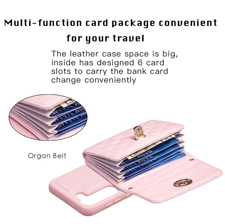 Horizontal Wallet Rhombic Leather Phone Case, For Samsung Galaxy S23 5G, For Samsung Galaxy S22+ 5G, For Samsung Galaxy S21 5G, For Samsung Galaxy S21+ 5G, For Samsung Galaxy S21 Ultra 5G, For Samsung Galaxy A14 4G / 5G