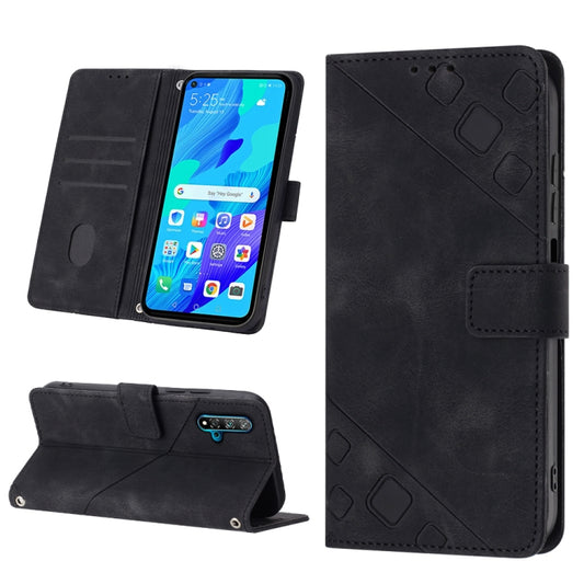 Skin-feel Embossed Leather Phone Case, For Huawei nova 5T / Honor 20, For Huawei nova 10, For Huawei nova 10 Pro, For Huawei P20 lite 2019 / nova 5i, For Huawei P30 lite, For Huawei P30 Pro, For Huawei P40 lite/nova 6 SE / nova 7i                      ...