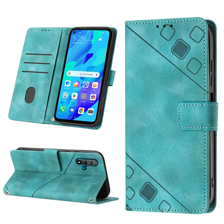 Skin-feel Embossed Leather Phone Case, For Huawei nova 5T / Honor 20, For Huawei nova 10, For Huawei nova 10 Pro, For Huawei P20 lite 2019 / nova 5i, For Huawei P30 lite, For Huawei P30 Pro, For Huawei P40 lite/nova 6 SE / nova 7i                      ...