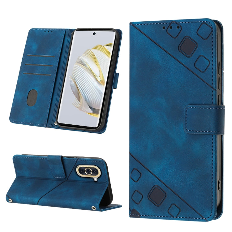 Skin-feel Embossed Leather Phone Case, For Huawei nova 5T / Honor 20, For Huawei nova 10, For Huawei nova 10 Pro, For Huawei P20 lite 2019 / nova 5i, For Huawei P30 lite, For Huawei P30 Pro, For Huawei P40 lite/nova 6 SE / nova 7i                      ...