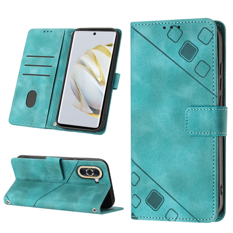 Skin-feel Embossed Leather Phone Case, For Huawei nova 5T / Honor 20, For Huawei nova 10, For Huawei nova 10 Pro, For Huawei P20 lite 2019 / nova 5i, For Huawei P30 lite, For Huawei P30 Pro, For Huawei P40 lite/nova 6 SE / nova 7i                      ...