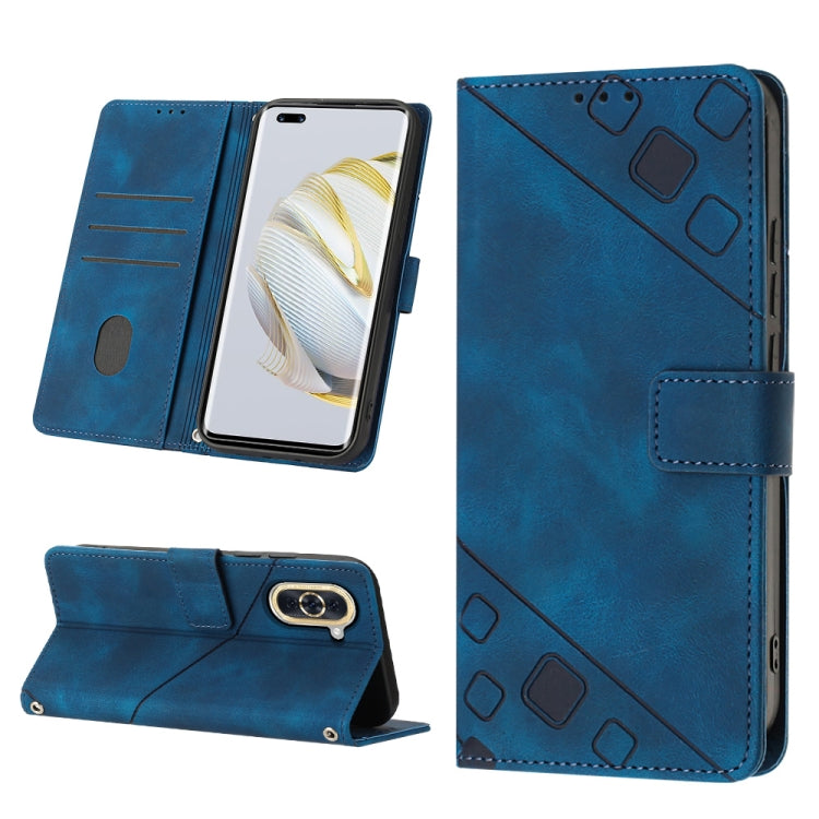 Skin-feel Embossed Leather Phone Case, For Huawei nova 5T / Honor 20, For Huawei nova 10, For Huawei nova 10 Pro, For Huawei P20 lite 2019 / nova 5i, For Huawei P30 lite, For Huawei P30 Pro, For Huawei P40 lite/nova 6 SE / nova 7i                      ...